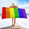 Generico Strandtuch Rainbow GAY PRIDE FLAG LGBT ARCOBALENO, bedrucktes Handtuch Badetuch 80 x 150 hochwertige Qualität, schnell trocknend, super saugfähig, kompakt und leicht