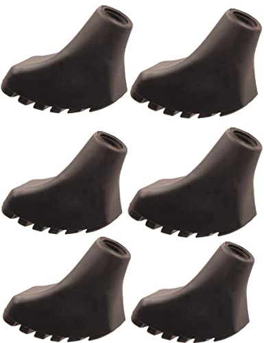 Haplustar Trekkingstöcke Spitzen-Set – 6 Stück bis 8 Ersatz-Gummi-Trekking-Schutzkappen für die meisten Wanderstöcke – 11 mm Durchmesser