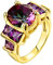 PAIHUIART Ring Ringe Damen Bijouterie Frauen Schmuck Damenring Eheringe Weiblicher Luxus-Kristall-Oval-Großer Ring-Klassischer Verlobungsring-Charme-Lila Zirkon-Stein-Hochzeits-Ringe Für Frauen 10