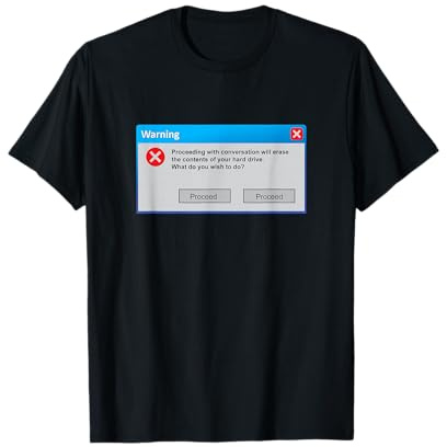 Lustiges Windows Computerfehler Männer Frauen Jugend T-Shirt T-Shirt
