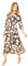 Yumi Black Floral Wrap Midi Dress, 3/4 Sleeves, V-Neck (UK, Numeric, 10, Regular, Regular, Black)