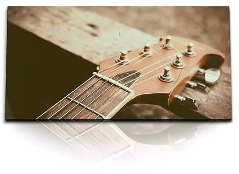 Paul Sinus Kunstdruck Bilder 120x60cm Gitarre Saiten Gitarrensaiten Kunstvoll Fotokunst