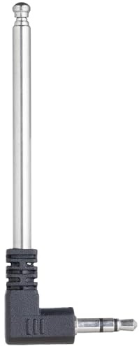YoiYee 4-Section Telescopic AM FM Radio Antenna, 3.5mm Plug | Extends 80mm to 245mm, stainless steel and plastic build, 6g weight, fits portable scanners and audio receivers