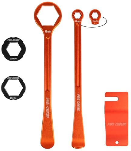 PRO CAKEN 10 mm, 13 mm, 22 mm, 27 mm, 32 mm, 1,26 Zoll, Reifenhebel, Löffel, Motorrad, Reifenwechsel-Set, Schraubenschlüssel-Set, Reifenreparaturwerkzeug für europäische Fahrräder XC SX XC EXCF