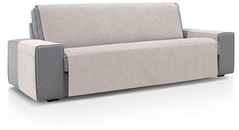 ECOMMERC3 Sofabezug für 2-Sitzer, 115 x 220 cm, Naturfarbe, weich, 100% Made in Spain