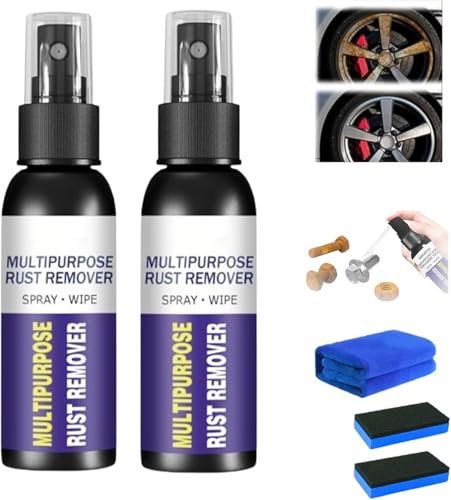 oihgerg Sofenthiss Multipurpose Rust Remover Spray, Multipurpose Rust Remover Spray for Metal, Car Rust Removal Spray Metal Paint Cleaner Spray Remover Cleaning