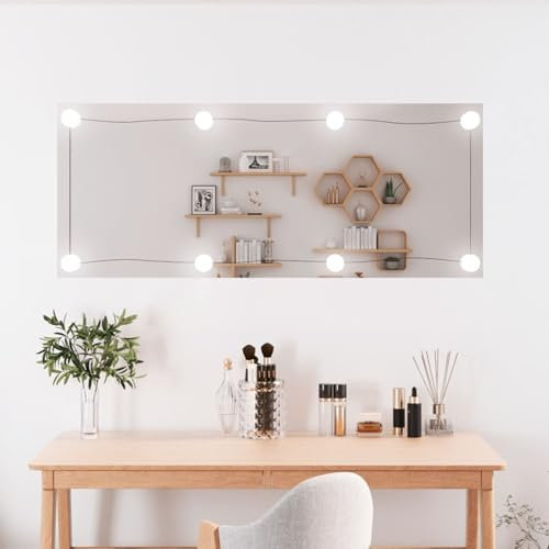 Somanki Wandspiegel mit 40x100 cm Glas Rechteckig, Wall Mirror, Spiegel Schlafzimmer, Garderobenspiegel, Spiegel Schmal, Badspiegel, Kosmetikspiegel, Dekorative Spiegel