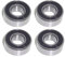 4x Kugellager 6x12x4 mm - MR126 2RS Radial Rillenkugellager Wälzlager rcbay Chromstahl beidseitig gedichtet für 6mm Welle