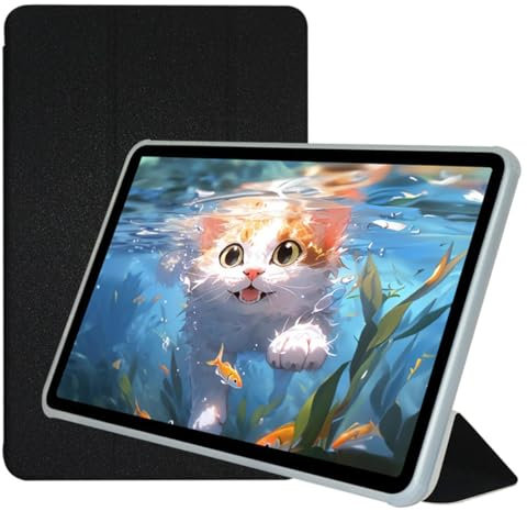 Qiawum Étui folio pour tablette Teclast T60 Plus 12 pouces en cuir PU fin multi-angles de vue avec fonction veille/réveil automatique Coque arrière rigide Housse de protection