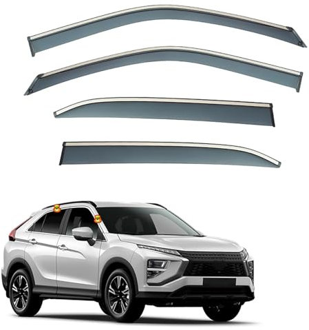 CQAQACQ Vier Stück Windabweiser Autofenster für Mitsubishi Eclipse Cross MK1-GK/GL/YA 2018 2019 2020 2021 2022 2023, Windabweiser Langlebig Robust Auto Zubehör