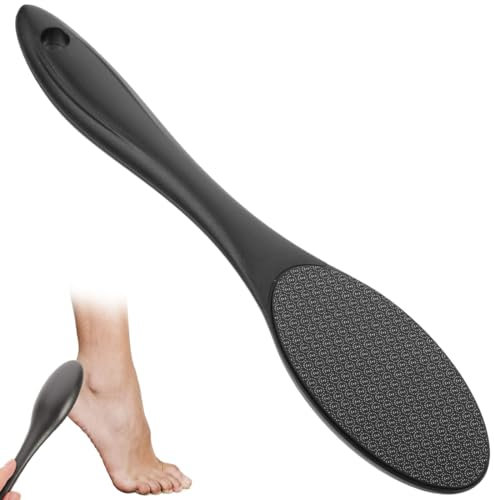 Lima per Piedi Manuale in Nano Vetro,Raspa Piedi Rimozione Professionale Della Pelle Dura, Manico Ergonomico,per Una Rimozione Delicata di Calli e Duroni(Nero)