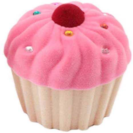 Jeenuuder Schöne Geschenkbox für Kuchen, Ringbox, für Hochzeit, aus Samt, für Ohrringe, Halsketten, Präsentation und Verpackung, Rosa