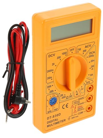 Garneck digitales Testtool Ohmmeter tester Professional Tester für digitale Multimeter hinterleuchtet Ampere Spannungsprüfer Mini Digitales Multimeter Multitester Meter Ausrüstung Yellow