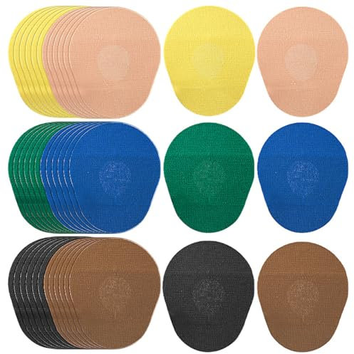 Sensor Covers for Freestyle Libre, 30 Pack Breathable Waterproof Adhesive Patches, Precut CGM Sensor Overpatch Tapes, No Glue On The Center, for Continuous Glucose Monitor Protection, Multicolor