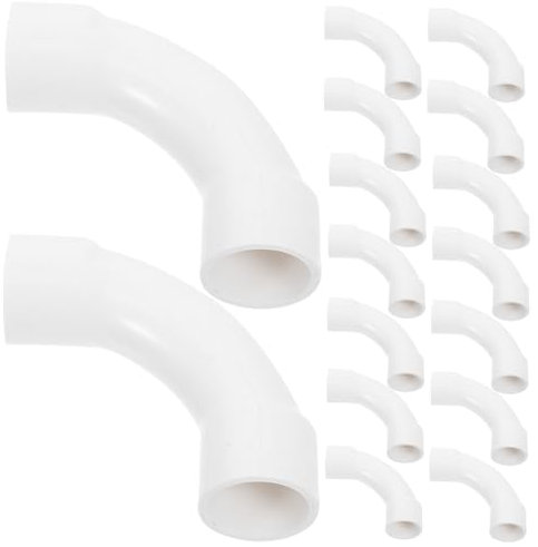 Veemoon 25stücke Pvc-winkelstück Pvc-rohrbogenstück Drahtrohr Für Biegungen Eckverbindungen Elektrische Installationen Flammhemmend Langlebig Robust Benutzerfreundlich
