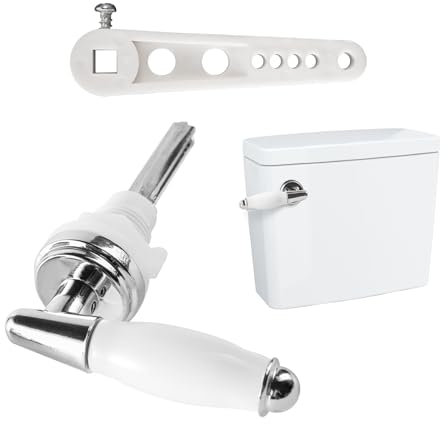 Ceramic Toilet Flush Handle, Traditional Victorian Style Toilet Handle Replacement, Handles Flush Lever for WC Tank