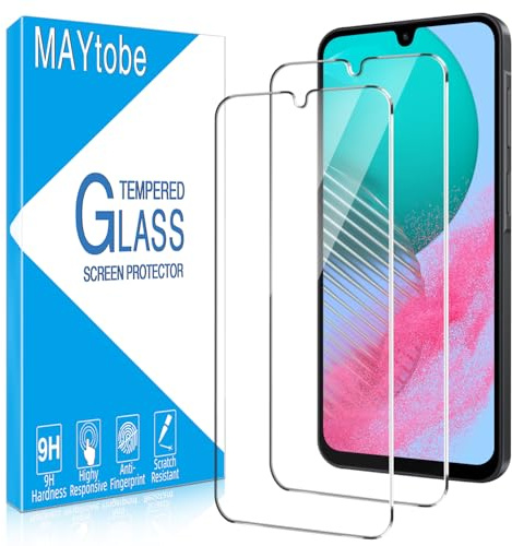 MAYtobe 2 Pièces Verre Trempé pour Samsung Galaxy A17, Film Protection écran Sans Bulles, Dureté 9H, Anti-Rayures, Anti-Empreinte, Haut Définition Vitre Protection