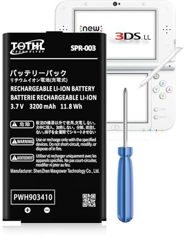 SPR-003 Batterie Li-ion 2024 de rechange ultra haute capacité pour Nintendo 3DS XL New 3DS XL LL console de jeu Switch avec kit d'outils de réparation