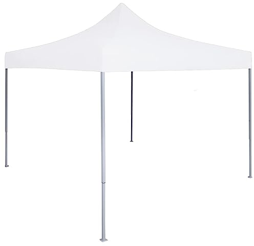 HETFTJN Faltpavillon 2x2x3,15m Weiß, Stahlrahmen, 600D Oxford PVC, UV-Schutz, Outdoor, Camping