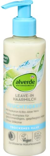 alverde NATURKOSMETIK Haarmilch Feuchtigkeit Aloe Vera & Hyaluron, 200 ml | Naturkosmetik