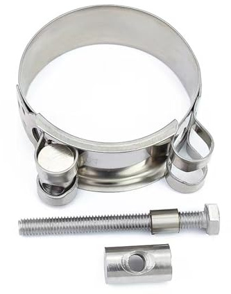 Pince de tuyau en T en acier inoxydable 304 Heavy Duty - Pour manchon d'échappement de moto, ligne de carburant, d'air et d'eau (92-97 mm)