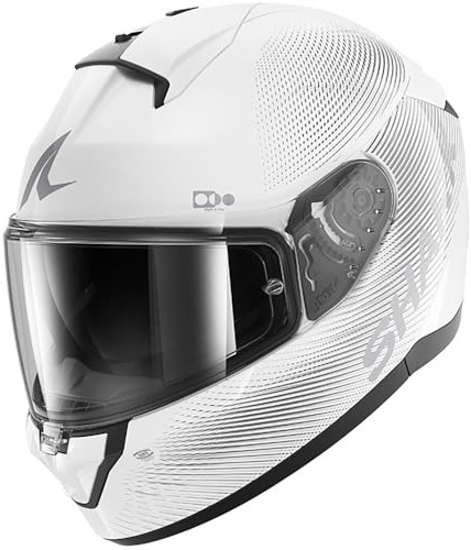 SHARK, Integraler Motorradhelm RIDILL 2 SP LYNE White Silver WSS, S