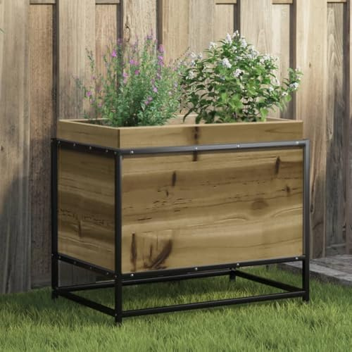 Generico Fioriera da Giardino 60x40x50 cm in Legno di Pino Impregnato,Vasi e fioriere