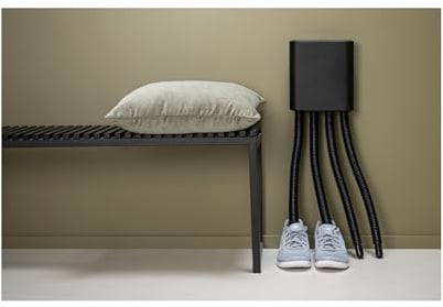 Adax Neo ST3D elektrischer Schuhtrockner – 220 W, Schwarz | Trocknen Nasser Schuhe & Sporthandschuhe | 180-Minuten-Timer mit Digitalanzeige | Stiefeltrockner, Skischuhtrockner & Schuhwärmer