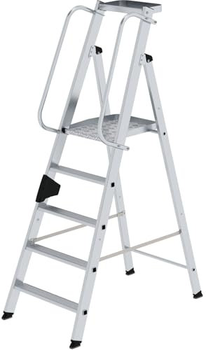 Aluminium-Stehleiter 5 Stufen Arbeitshöhe bis ca. 3,15 m