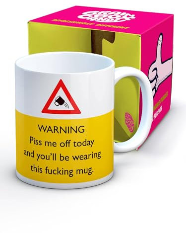 Brainbox Candy - Rude Mug for Adults - Gift Boxed Novelty Secret Santa Christmas Or Birthday Gift for Men and Women Who Have Everything - P. Me Off Design - Quality 10oz Stoneware Mug