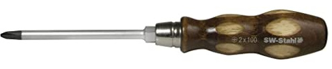 SW-Stahl 31002L Kreuzschlitz-Schraubendreher - PH2 x 100 mm - Werkzeug | Ergonomischer Kreuzschraubenzieher aus Chrom-Vanadium Stahl mit 2-Komponenten-Griff und praktischem Aufhängeloch