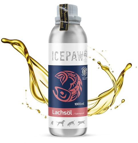 ICEPAW Lachsöl für Hunde,1 Flasche (1 l)