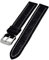 Uhrenarmband extra Lang XXL 20mm schwarz und weisser Naht 4023
