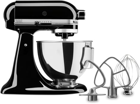 Kitchenaid Tilting Blender Tilt 4.5 quart ksm85pbob All Metal Housing and Gears Silver Metallic with Stainless Steel Bowl Tilt Artisan Style.