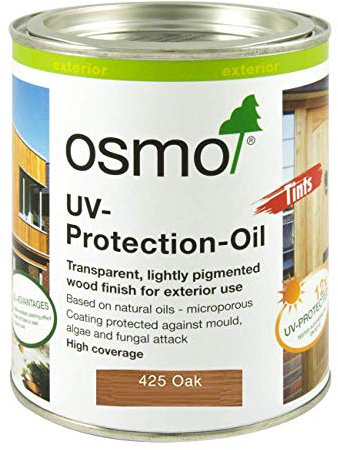 Osmo 425C 0.75 Litre UV Protection Oil with Active Ingredients - Oak