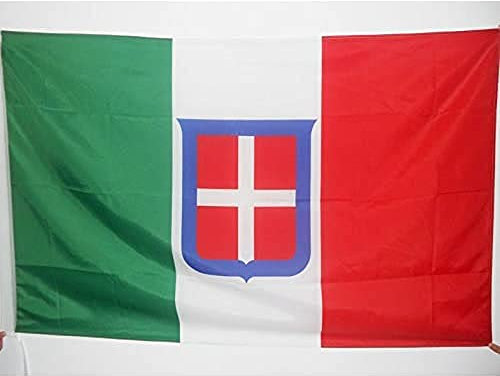 AZ FLAG Bandiera Regno d'Italia 1861-1946 150x90cm - Bandiera Reale Italiana 90 x 150 cm Foro per Asta