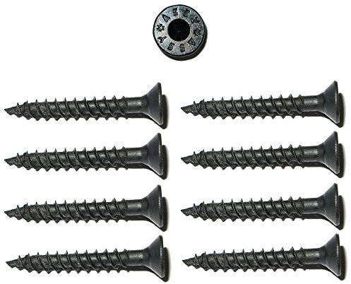 foto-kontor 8 Tête Fraisée vis Assy à tête bombée spéciales vis à Bois 4x30mm Filetage Noir vis asymétriques pour Haut-Parleur