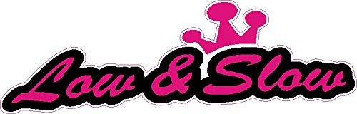 NetSpares 1 x Aufkleber Low & Slow King König Sticker Autoaufkleber Tuning Shocker Turbo
