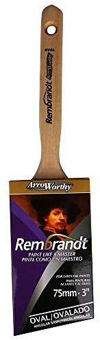 Arroworthy 6420-3 Rembrandt Angle Sash Semi-Oval Brush, Polyester, 3