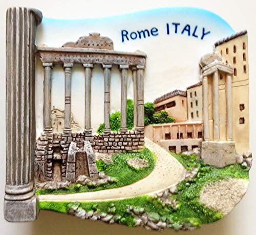 WitnyStore Winziger 5,1 cm großer Magnet, Forum, Rom, Italien, Miniatur, handgefertigt, Kunstharz, 3D-Wahrzeichen, Touristenattraktionen, dekorative Kühlschrankmagnete, Dekoration, Sammlerstücke