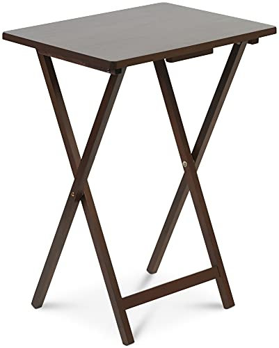 PJ Wood Folding Tv Tray & Snack Table Espresso