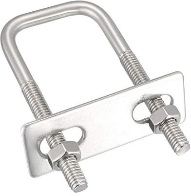sourcing map 2 Stück Vierkant U-Bolzen 1-1/4(30mm) Innenbreite 304 Edelstahl M6 mit Muttern Rahmengurte