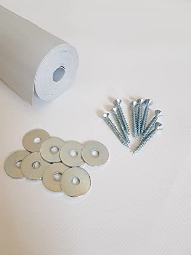 TUTTOPERGOLE Copertura con Fasce in PVC Pieno Adatte per strutture in Legno (Cm 330 X Cm 60, Grigio)