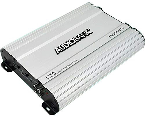 Audiobank 2 Channels 1500 WATTS Bridgedable Car Audio Stereo Amplifier P1502- Remote Turn-On/Turn-Off Circuit - Perfect for Motorcycle, RV, ATV, Car, Boat, Marine