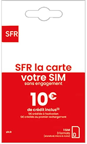 Carte Sim SFR La Carte 3 en 1