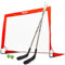 GoSports Unisex, Teenager Set-01 GoSports Hockey Street Set inkl Pop Up Tor und 2 Hockeyschl gern mit Hockey Street B llen, rot, rot EU