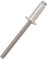 RS PRO Blind Niet, Ø 2.4mm x 12mm, Grau, Aluminium, 2.5mm, min. 8mm, max. 10mm, Packung a 100 Stück