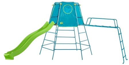 TP Toys 852S3 TP Explorer Blue Edition Metal Climbing Frame with Slide and Jungle Run