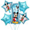 Mickey Mouse Foil Balloon Party Supplies - First Birthday Decorations for Boy and Girl, Baby Shower Helium Balloons, Adult & Kids Theme Decor (5 PCS)