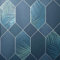 Fine Decor FD42837 UK Miami 2021 Tropical GEO Navy/Silver, Blue